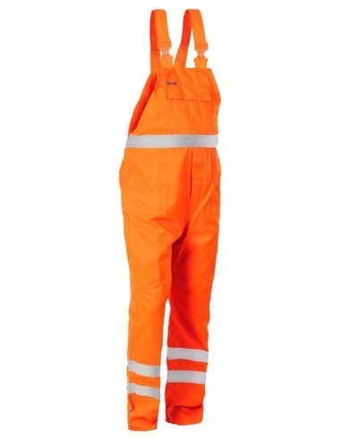 Pantaloni cu pieptar ORANGE FLASH