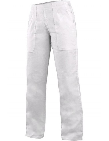 Pantaloni albi în talie DARJA