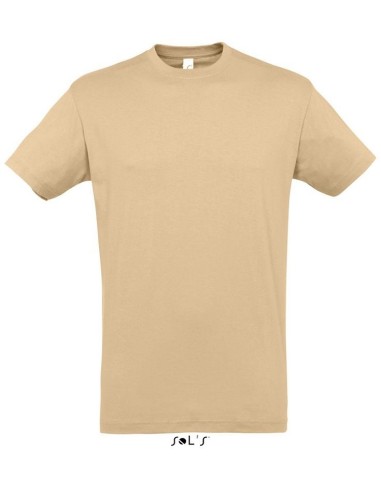 Tricou cu maneca scurta, unisex Sol'S Regent, culoare sand (bej deschis) vedere din fata