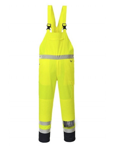 Pantaloni cu pieptar Contrast HiVis PJ52