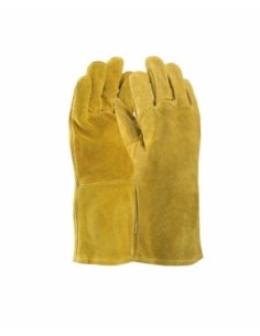 Mănuși de sudură tip A 4Mig Gold Splt ARDON A2043, șpalt bovin, cusături Kevlar, 35 cm