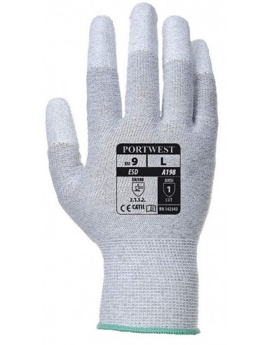 Mănuşi antistatice PU FINGERTIP A198