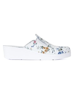 Saboți Alice Goldenfit cu imprimeu floral fără baretă