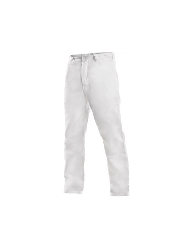 Pantaloni de lucru bărbați ARTUR albi din bumbac 100% – CANIS