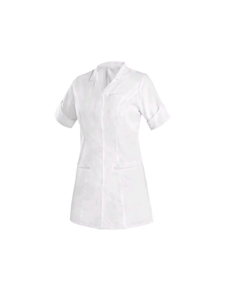 Tunică medicală damă MAIA albă cu mâneci scurte – CANIS
